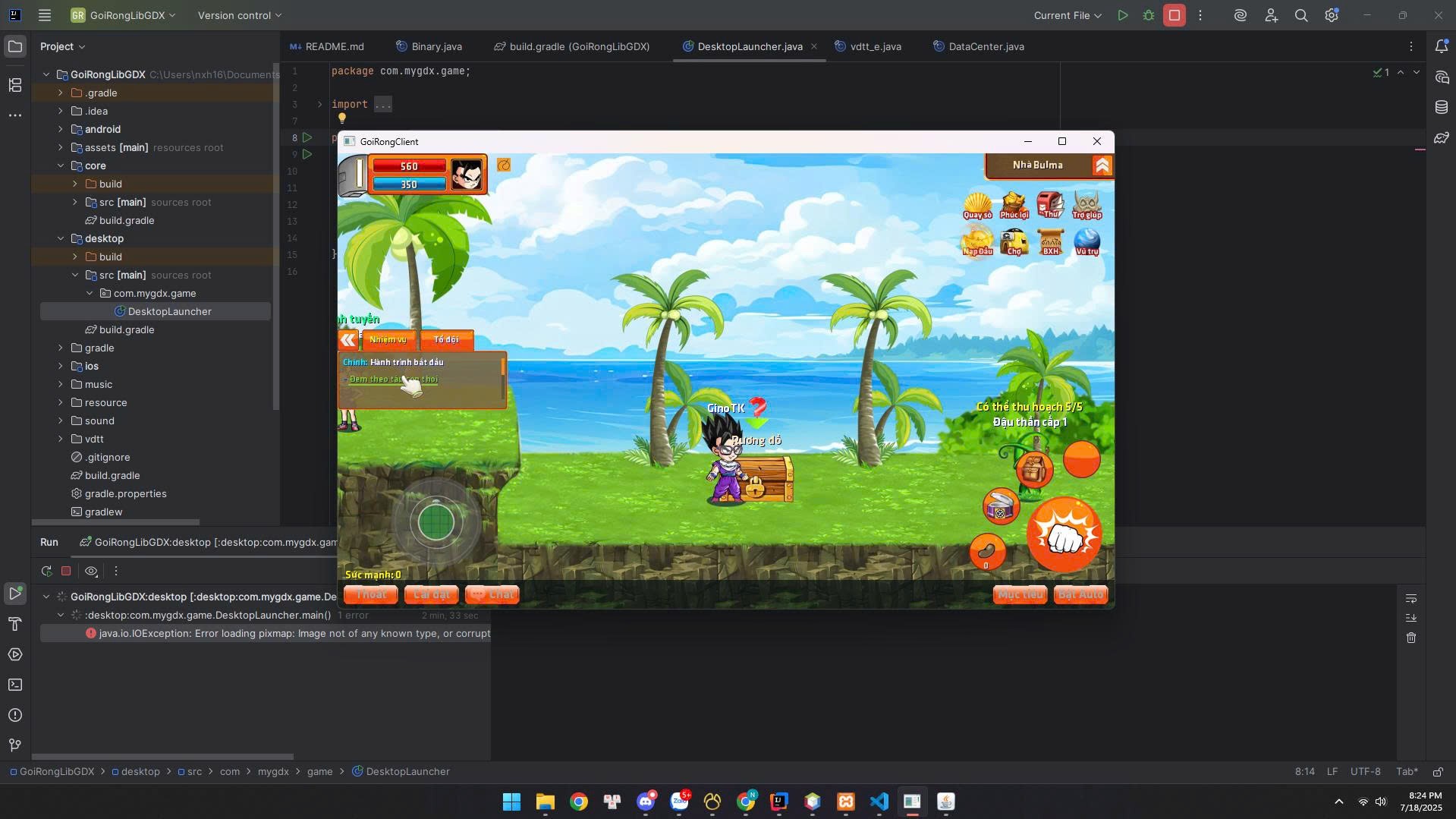  Client Gọi Rồng LibGDX - LuanOri